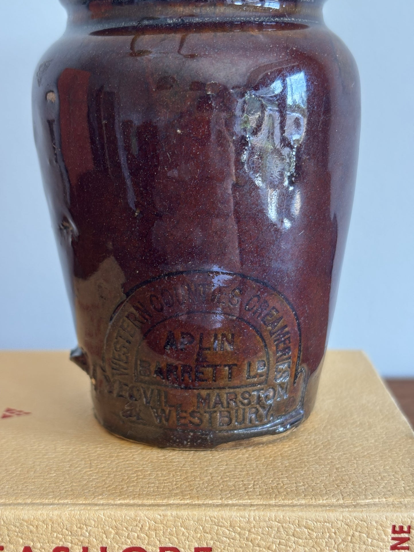 Aplin & Barrett Stoneware Cream Pot from Western Counties Creameries