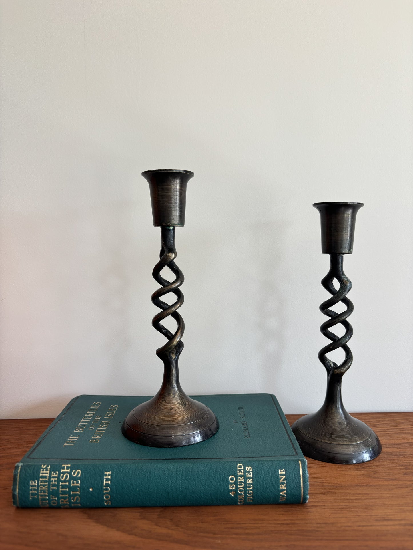 Brass Barley Twist Candlesticks (pair)