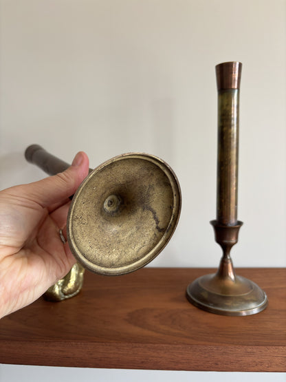 Cooper and Brass Candlesticks (pair)