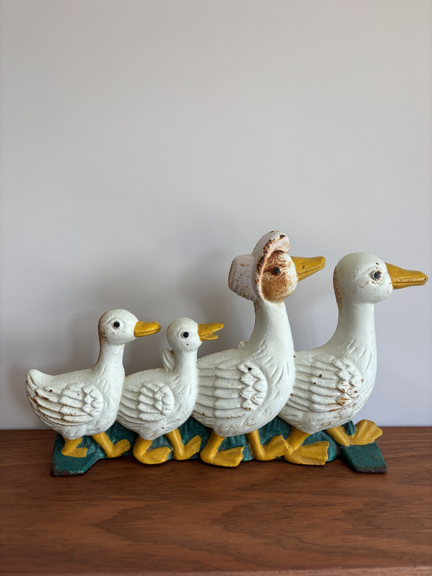 Cast Iron Duck Family Door Stop