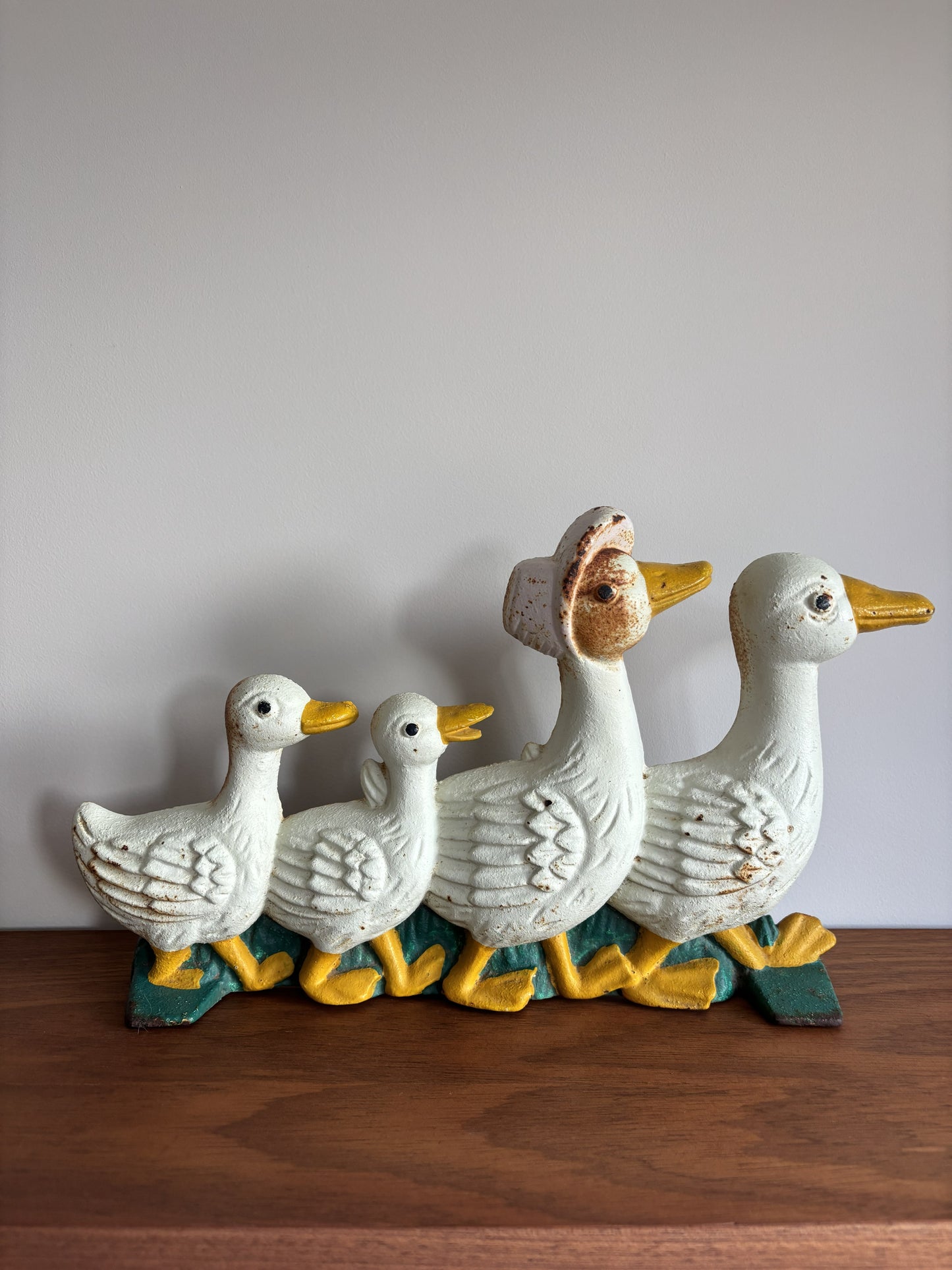 Cast Iron Duck Family Door Stop