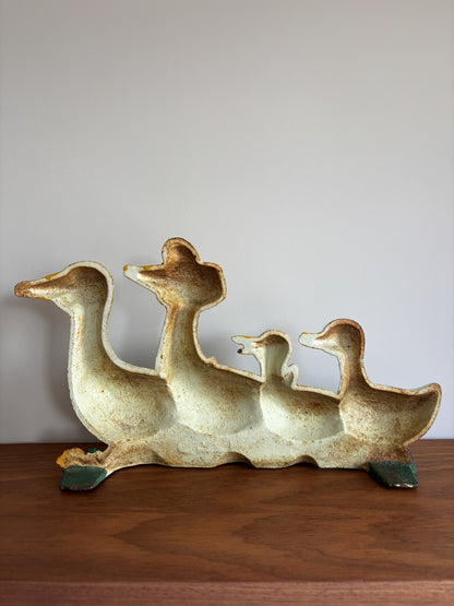 Cast Iron Duck Family Door Stop