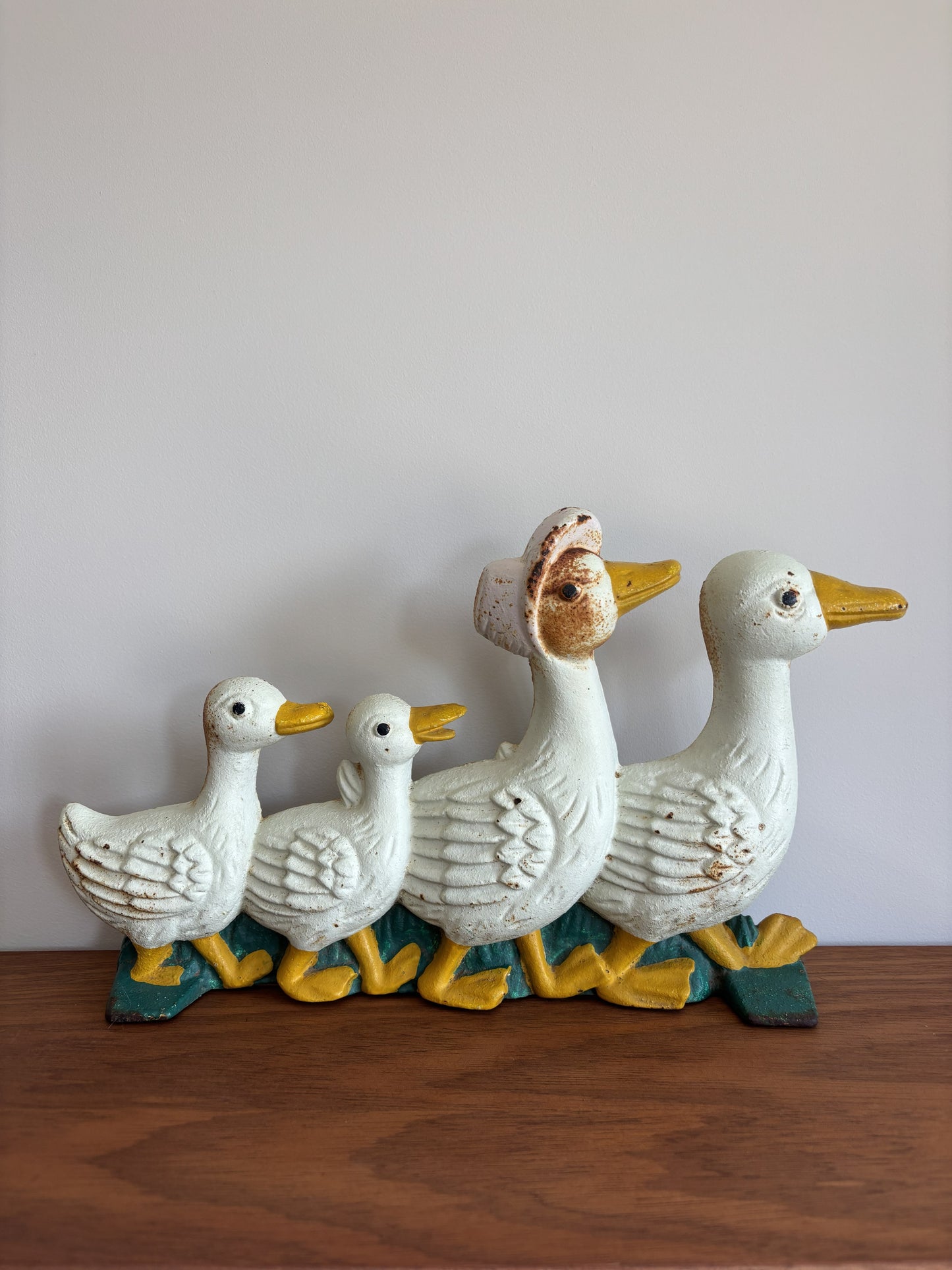 Cast Iron Duck Family Door Stop