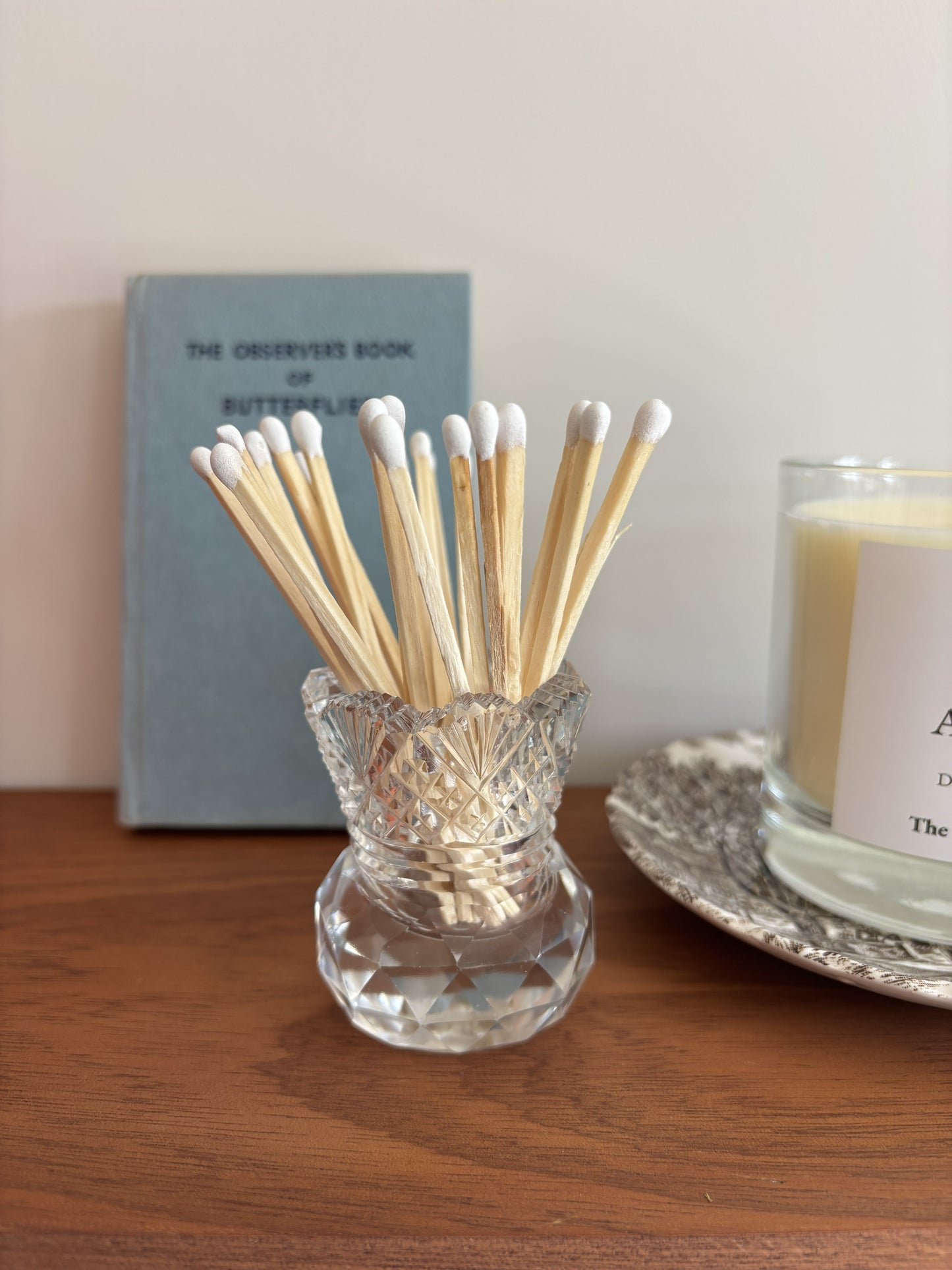 Glass Tooth Pick / Match Holder