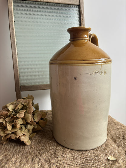 Large Stoneware J Bourne & Son Vintage Flagon