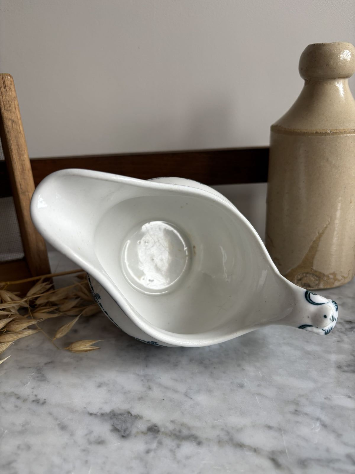 A white and blue Ludgate by Keeling & Co vintage jug