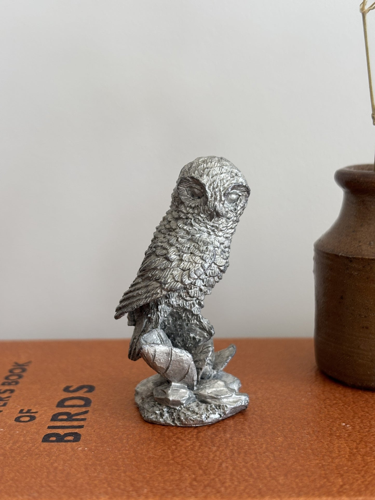Pewter Owl Figurine