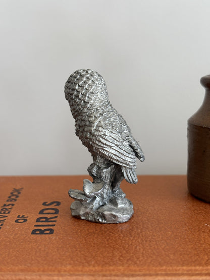 Pewter Owl Figurine