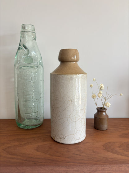 R White's Ginger Beer Stone Bottle