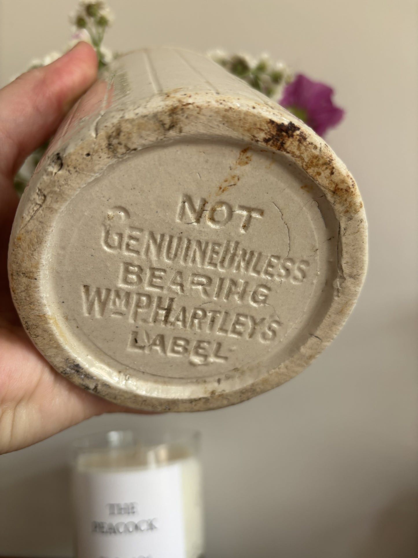 Wm. P Hartley Stoneware Marmalade Jar