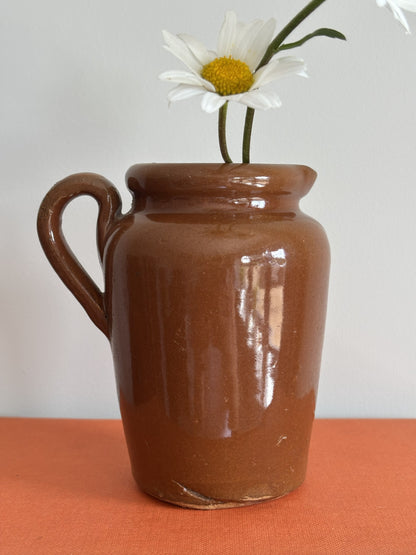 Brown Glazed Stoneware Cream / Milk Jug