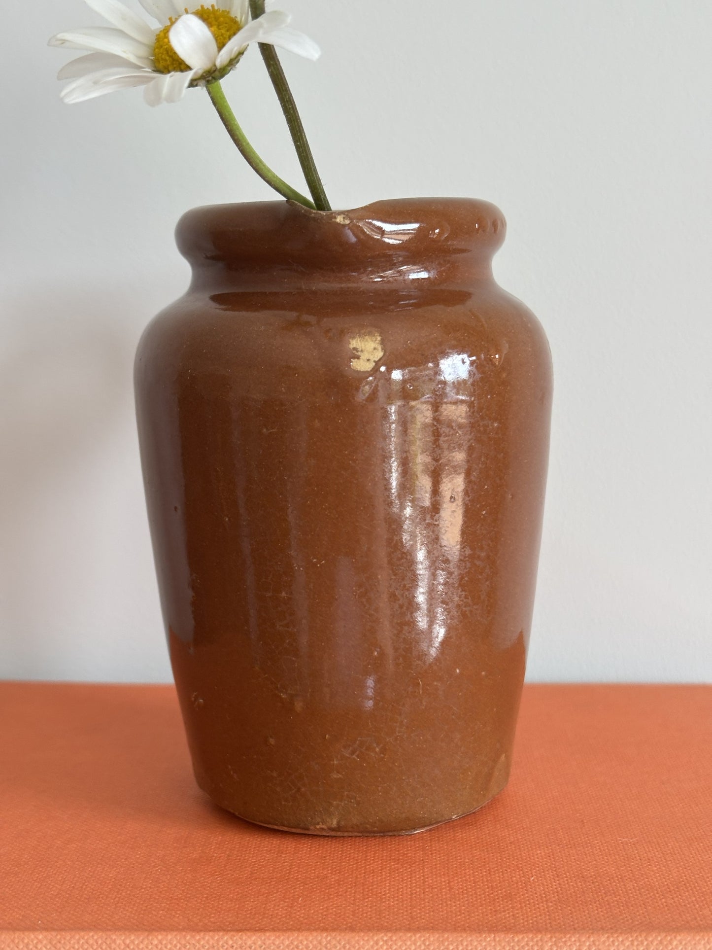 Brown Glazed Stoneware Cream / Milk Jug
