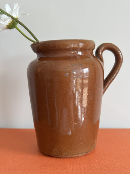 Brown Glazed Stoneware Cream / Milk Jug