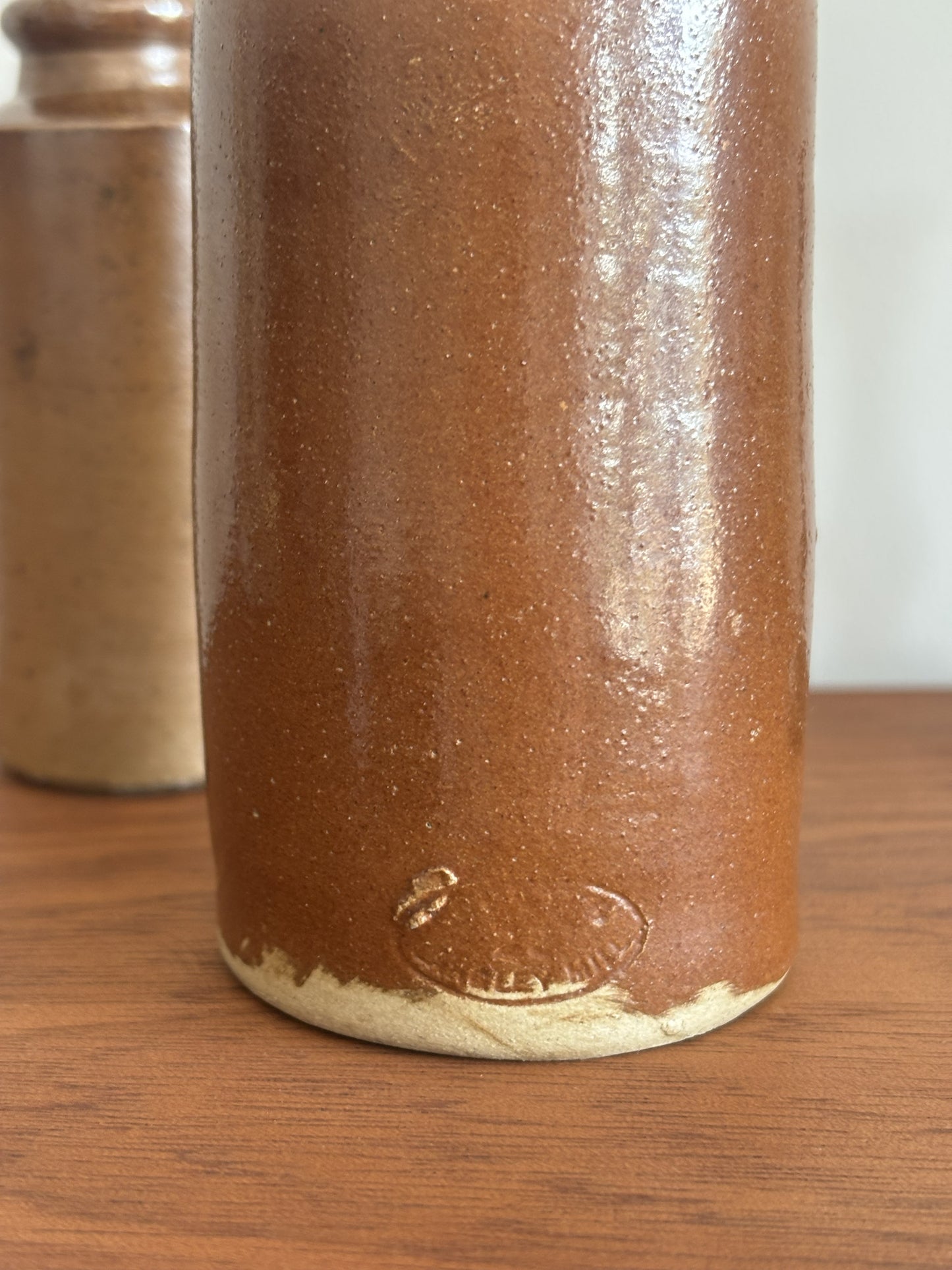 Brown Stoneware Ink Bottle