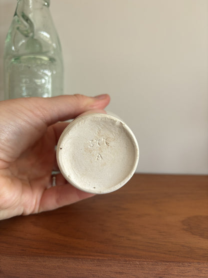 White Stoneware Bottle / Vase